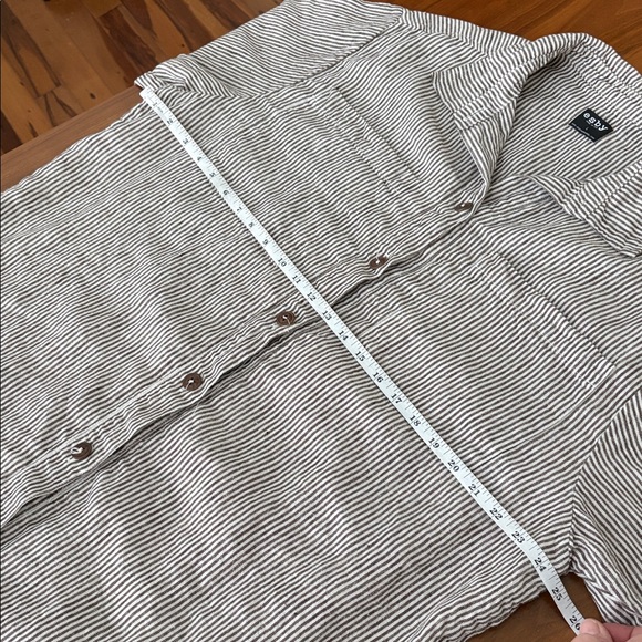 Esby Apparel Lenny Workshirt Shaket in Coffee Stripe Size Large - Picture 12 of 13